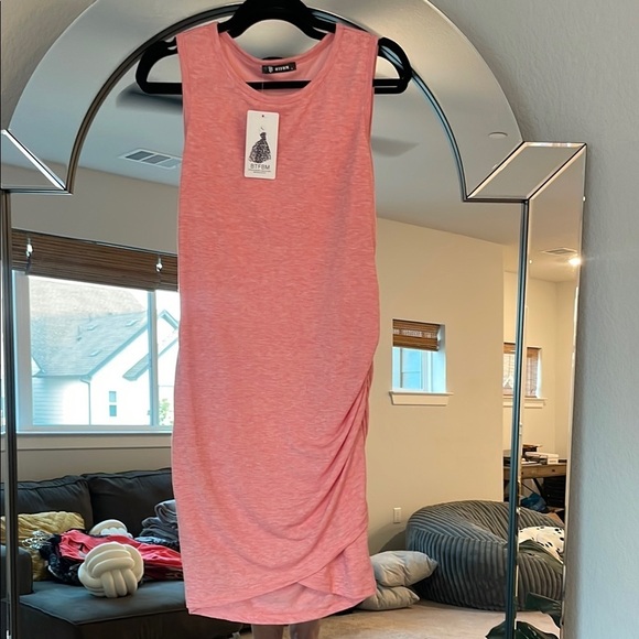 BTFBM Dresses & Skirts - Chic Pink Sleeveless Midi Dress